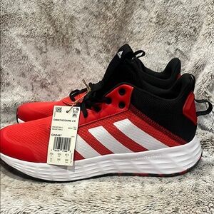Adidas Men’s Red and Black Sneakers
